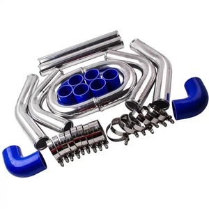 Aluminum Intake Manifold Tubing Set 3 2 2 Inch Silver For Car Upgrade Retrofit With <b>Clamps</b> - Product Image 5