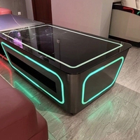 Table basse rectangulaire moderne en acrylique LED de marque ONE, directement de l'usine, 1 compartiment - Pour bars à domicile, hôtels, gymnases, centres commerciaux, clubs, salons
