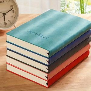 Custom A5 Softcover PU Leather Notebook 100 Sheets Durable Flexible Thick and Soft Paper Vibrant Colors Gift Diary - Product Image 1