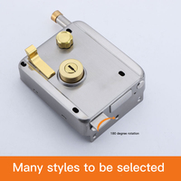 Serrure de porte en fer Kunpeng à installation facile, en acier inoxydable, extérieure, antivol, plaquée zinc, épaisseur 35-50 mm, serrure de porte à clé en acier