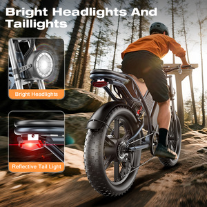 Moto électrique rétro à batterie lithium 48V 1500W, pneus larges, freins à disque, 20 pouces, en stock, livraison directe usine, transfrontalier - Product Image 3