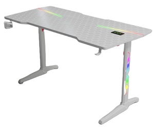 Bureau de jeu portable RGB, cadre en MDF, plateau en nid d'abeille de 18 mm, table de jeu LED USB 5V avec porte-gobelet, crochet pour casque, ordinateur PC - Product Image 1
