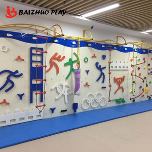 Senso di sviluppo fisico della scuola materna dell'interno della parete rampicante della stanza dei bambini della parete rampicante di plastica del PE - Product Image 5