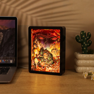 Cadeau Anime Demon Slayer, boîte à lumière avec personnage d'anime, figurine d'action Tengen Nezuko <span class=keywords><strong>Tanjiro</strong></span>, lampe de nuit LED Gojo, lampe de table, décoration de la maison - Product Image 5