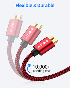 สายชาร์จ OEM SUNGUY แบบ USB สายถัก ชาร์จเร็ว ถ่ายโอนข้อมูลได้ วัสดุเป็นมิตรต่อสิ่งแวดล้อม สำหรับตลาดยุโรป - Product Image 5