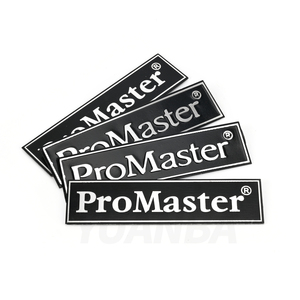 Số lượng lớn thép không gỉ thời trang kim loại Tên huy hiệu trống với UV in ấn và dập bạc-mạ quảng cáo tấm phẳng - Product Image 4