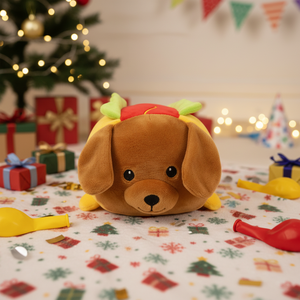 Peluche Hot Dog Marrone da 12 Pollici con Stampa Digitale Moderna, Regalo Multiuso, MOQ 100 - Product Image 3