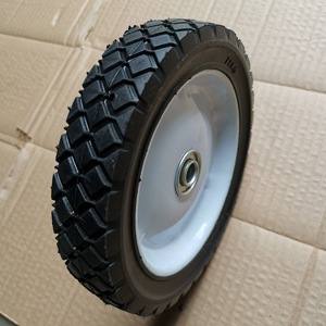 ล้อเลื่อนยางกลวง 7x1.5 นิ้ว ลูกปืน สำหรับงานอุตสาหกรรม สีเทา ลายดอกยางแน่น - Product Image 3