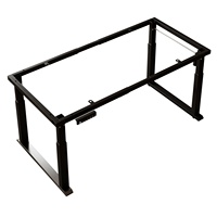 Bureau électrique réglable en hauteur en acier avec double moteur, quatre colonnes, design minimaliste moderne, adapté à la maison, au bureau et à l'étude