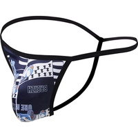 Sous-vêtements en polyester de haute qualité, prix d'usine, string pour hommes, impression personnalisée, strings et g-strings