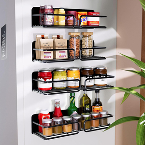 Estante organizador de <span class=keywords><strong>especias</strong></span> magnético <span class=keywords><strong>para</strong></span> refrigerador, almacenamiento de organizadores de cocina de nevera con imán móvil - Product Image 1