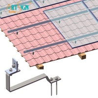 Kit de montage solaire pour toit en tuiles, support de fixation en aluminium pour toit incliné, pour panneaux photovoltaïques, système de support PV |   ART SIGN