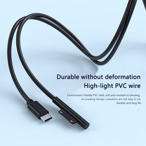 USB-C femelle PD connecteur de charge câble adaptateur d'<span class=keywords><strong>alimentation</strong></span> pour Microsoft <span class=keywords><strong>Surface</strong></span> <span class=keywords><strong>Pro</strong></span> 3 4 5 6 Go convertisseur cordon de chargeur d'ordinateur portable - Product Image 2