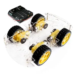 Bộ Phụ Kiện Xe Hơi Thông Minh 4WD Bộ Khung Gầm Xe Hơi Robot Thông Minh Xe Hơi Với Bộ Mã Hóa Tốc Độ Và Hộp Ắc Quy Bộ Điện Tử Tự Làm Cho Arduino