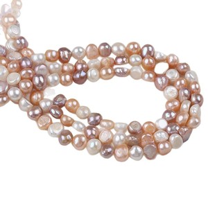 Perlas de Agua Dulce de Dos Caras con Orificio Lateral, 8-9 mm, Perlas Sueltas en Forma Barroca para Manualidades - Product Image 5