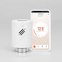 Venta caliente Telin TL10 Válvula de radiador termostática programable WIFI inalámbrica TRV para calefacción por suelo radiante