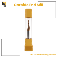 Fraise à queue sphérique en carbure HRC58 de 0,1 mm à 0,9 mm, 2 dents, revêtement AlTiSiN, pour micro-détails et fraisage CNC de haute précision