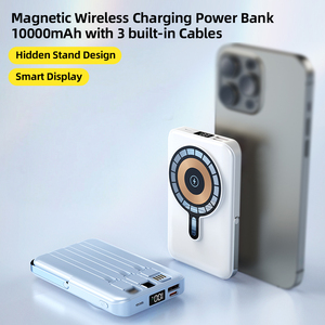 พาวเวอร์แบงค์แม่เหล็ก PD 22.5W 10000mAh 15W ชาร์จเร็วแบบไร้สาย Type C สำหรับโทรศัพท์มือถือ พร้อมสายชาร์จในตัว 3 เส้น และที่วางโทรศัพท์ - Product Image 3