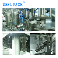 Machine de remplissage et de bouchage automatique de sachets à bec verseur RI-2A avec trémie de mélange en acier inoxydable pour boissons et sachets souples