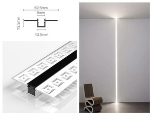 45 gradi a forma di V striscia di luce quadrato temperato T5 rivestimento in alluminio estruso armadio in lega di alluminio resistente materiale - Product Image 6