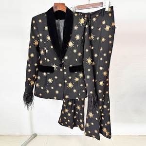 <span class=keywords><strong>Ensemble</strong></span> de veste et pantalon en <span class=keywords><strong>velours</strong></span> brodé OUDINA en stock, <span class=keywords><strong>ensemble</strong></span> deux pièces long avec blazer, costumes pour femmes - Product Image 5