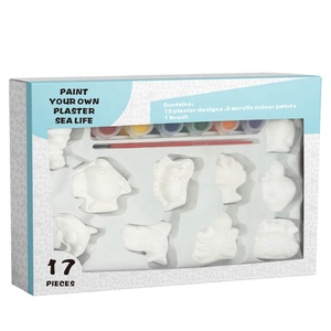 Vente en gros de 10 pièces de moules en plâtre pour la création de vie marine, kit de peinture en gypse pour enfants - Product Image 3