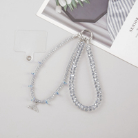 Pendentif queue de poisson brillant avec perles pour bracelet - Accessoire de mode portable en cristal et alliage de zinc pour décoration de téléphone