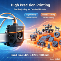 Imprimante 3D Anycubic Kobra 3 Max, nouvelle, volume d'impression important 420x420x500mm, FDM, nivellement automatique, impression rapide, prototypage PLA, DIY Anycubic