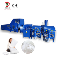 Machine de remplissage entièrement automatique Sojet HCS haute capacité pour oreillers et coussins de luxe, fibres de silicone et polyester, 350 coussins/heure pour canapés