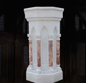 แท่นบูชาหินอ่อนสำหรับโบสถ์ทรงสูง ทำมือตามสั่ง - Product Image 2