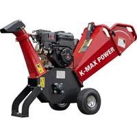 Broyeur de branches d'arbre électrique à tambour, mini, 7HP, quatre temps, haute efficacité, certifié TUV CE