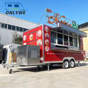 ONLYWE Camion traiteur équipé de remorques tacos <span class=keywords><strong>Cuisine</strong></span> mobile Pizza Chariot à café Camion de barbecue de crème glacée Remorque alimentaire mobile bon marché - Product Image 3