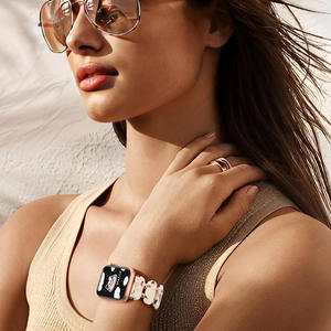 Charm Women Lady Elastic <span class=keywords><strong>Metal</strong></span> Bead <span class=keywords><strong>Correa</strong></span> <span class=keywords><strong>de</strong></span> resina para <span class=keywords><strong>Apple</strong></span> <span class=keywords><strong>Watch</strong></span> Ultra 2 9 8 7 5 4 3 2 Pulsera <span class=keywords><strong>de</strong></span> lujo <span class=keywords><strong>Correa</strong></span> - Product Image 5