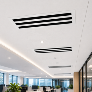 Diffusore Lineare a 3 Fessure Personalizzato in Alluminio, Griglia <span class=keywords><strong>di</strong></span> Ventilazione HVAC per Sistemi <span class=keywords><strong>di</strong></span> Climatizzazione a Soffitto per Hotel - Product Image 2