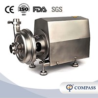 Pompe centrifuge sanitaire en acier inoxydable SS304 résistante à la corrosion et à l'usure pour le transfert de liquides industriels, de jus, de pulpe et d'eaux usées