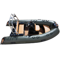 Bateau pneumatique RIB360 de 360 cm en PVC Hypalon, moteur hors-bord, pour la pêche sportive en famille sur lac, certifié CE, capacité de 4 personnes, durable et écologique