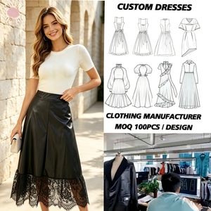 Chic Stylish Dressy Midi <b>Skirt</b> Lace Ruffled Hem <b>Patchwork</b> Flared A Line Swing Women <b>Skirt</b> For Daily Commute Street Dating - Product Image 1