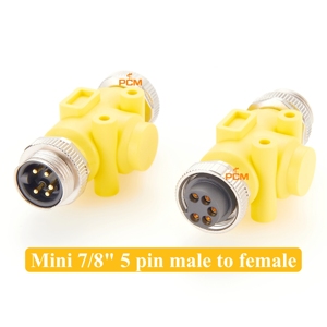อะแดปเตอร์ตัวเชื่อมต่อ5ขาสำหรับ<span class=keywords><strong>สาย</strong></span>ชาร์จเซ็นเซอร์อุตสาหกรรม7/8-16 UNF อะแดปเตอร์สำหรับ NMEA2000 - Product Image 4