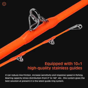 Cần câu cá 1 mảnh hạng nặng MH <span class=keywords><strong>7</strong></span>'<span class=keywords><strong>6</strong></span> ''Cần Câu Cá thủy tinh bằng thép không gỉ 60Lbs S cho cá da trơn Cần Câu Cá tùy chỉnh - Product Image 3