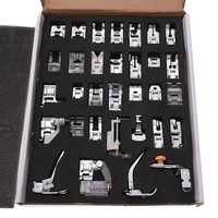 CY-032 Kit de Pieds Presseurs (32 Pièces) pour Machine à Coudre Domestique avec Boîte pour Brother Singer Janome