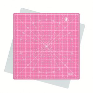 Tapis de découpe rotatif 14" x 14" - Tapis auto-cicatrisant carré rotatif à 360° avec mécanisme de verrouillage innovant pour le quilting et la couture - Product Image 1