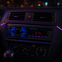 VOLOX 7 Renkli Işıklar 1 DIN Araba MP3 Çalar 12V Stereo Radyo Uzaktan Kumanda için FLAC Desteği 4-RCA Çift USB TF-Slot