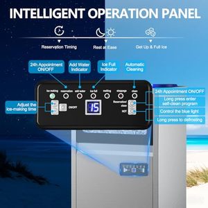 Commercial Fast <b>Ice</b> Maker <b>Machine</b> 11kg Storage Stainless Steel Counter Freestanding for <b>Home</b> Stainless Steel <b>Ice</b> Maker - Product Image 2