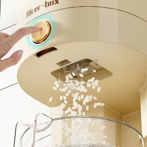 Conteneur à riz, boîte de rangement pour riz, distributeur de céréales scellé avec boucle, conteneur pour aliments pour animaux, organisateur de riz pour la cuisine - Product Image 3