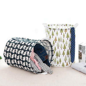 <span class=keywords><strong>Panier</strong></span> à linge de grande taille de style japonais WeaveWin, seau de rangement pliable épaissi pour jouets, collations, vêtements sales, fabriqué en tissu de coton - Product Image 3