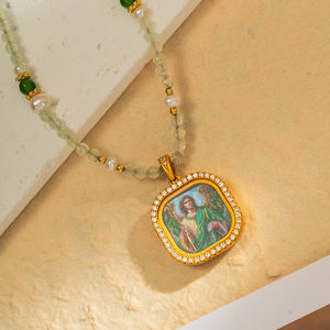 GIVELUCK, venta al por mayor, colgante de collar de mujer de moda personalizado con pulsera de cuentas de circón, cadena para tiendas de joyería de regalo - Product Image 3