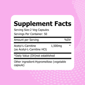Cápsulas de Acetil L-Carnitina de Rápida Absorción, Pastillas Quemagrasas, Potenciador Nutricional, Suplemento de 1500 mg de L-Carnitina para la Pérdida de Peso - Product Image 2