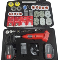 Kit d'outils professionnels pour carrelage, qualité industrielle, 75 pièces, graveur sans fil sans balais, mini-meuleuse d'angle pour découpe, meulage, polissage et perçage