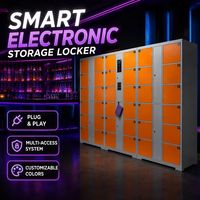 Armadietti Elettronici Intelligenti Self-Service per Saloni di Bellezza, Combinazione di Armadietti Multi-scomparto con Serratura Elettronica