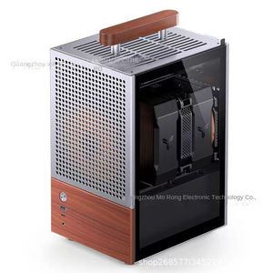 JONSBO Josebo T6 Aluminio Mid Tower ITX Case Estilo Gaming con mango de chapa de nogal Plata/Negro Disponibilidad de stock - Product Image 1